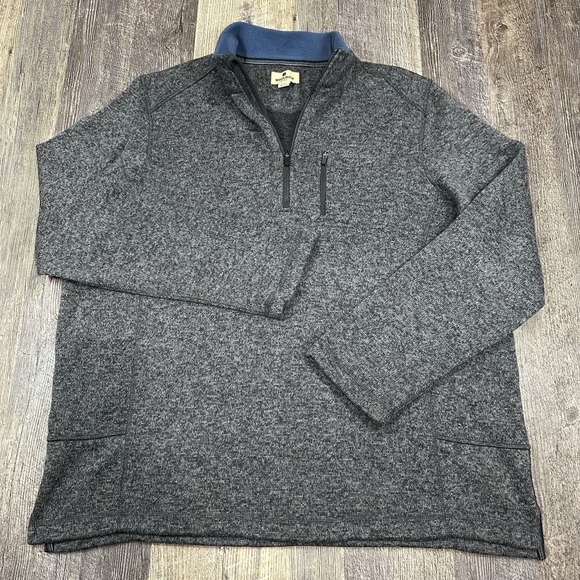 Woolrich Men's 1/4 Zip Long Sleeve Fleece Pullover Sweater XXL Gray Warm Casual - Picture 1 of 11